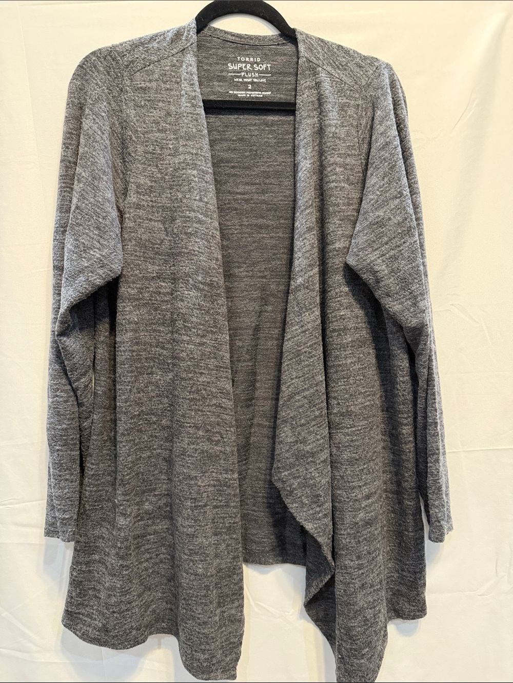 Torrid Open-Front Gray Cozy Cardigan Sweater Size 2X